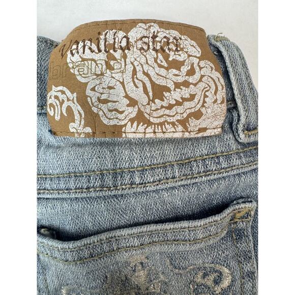 Vintage Y2K Vanilla Star Jorts Embellished Embroidered Low Rise Girls Size 7 - Picture 11 of 12